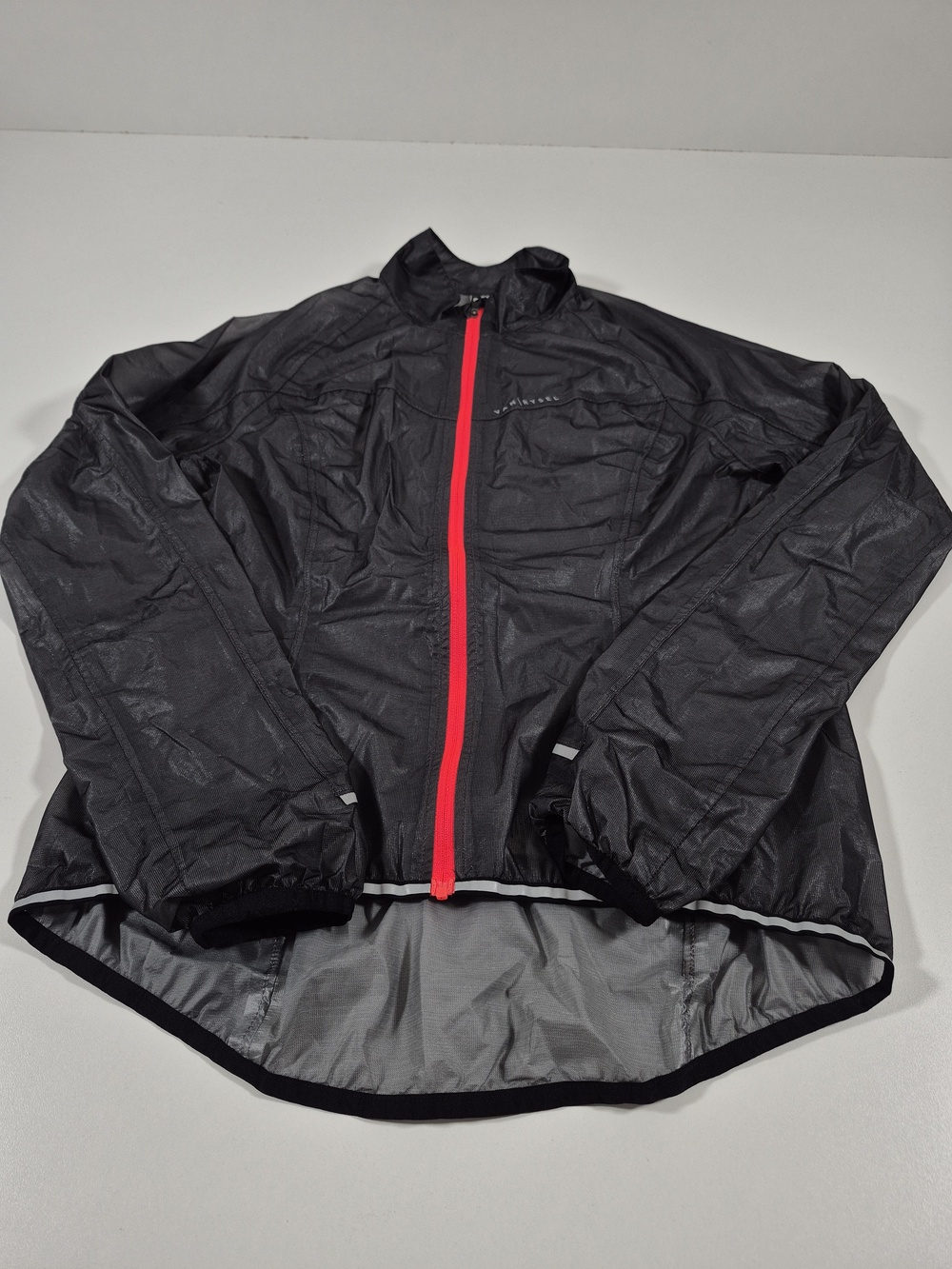 Van Rysel Cycling Jacket Womens Small Black Windbreaker Rain 900 W Reflective